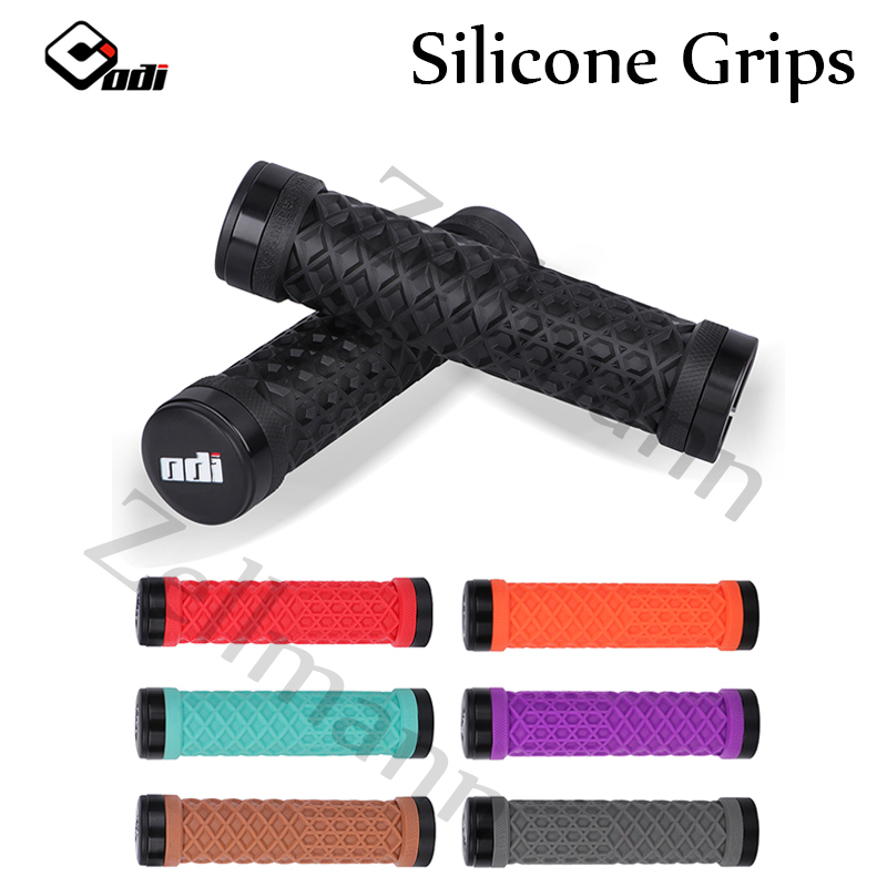 ODI Silicone Grip MTB Bike Grips Soft Mountain Bike Handlebar Cuff Shockproof Bicycle Handle Bar Grip Cuffs Bicycle Accessories