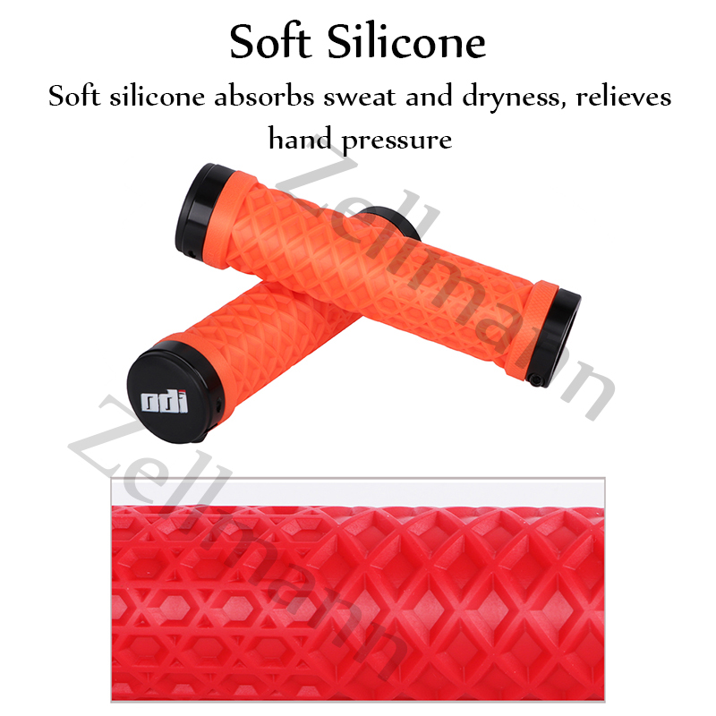 ODI Silicone Grip MTB Bike Grips Soft Mountain Bike Handlebar Cuff Shockproof Bicycle Handle Bar Grip Cuffs Bicycle Accessories