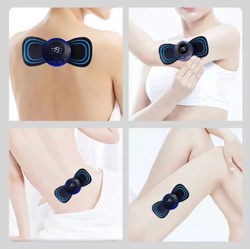 8 Modes 19 Gears Electric Pulse Neck Massager Cervical Back Muscle Pain Relief Tool Shoulder Leg Body Mini Massage Relax Cushion