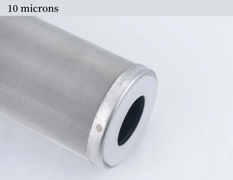 10 Inch Stainless Steel Water Filter Can Be Cleaned And Reused Corrosion Resistant High Temperature Resistant 5 Microns And More