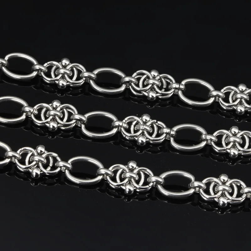 New Hip Hop Design DIY Chain Bracelet for Men Women Heavy Tricycle Thick Kpop Classic 316L Stainless steel Statement Initial