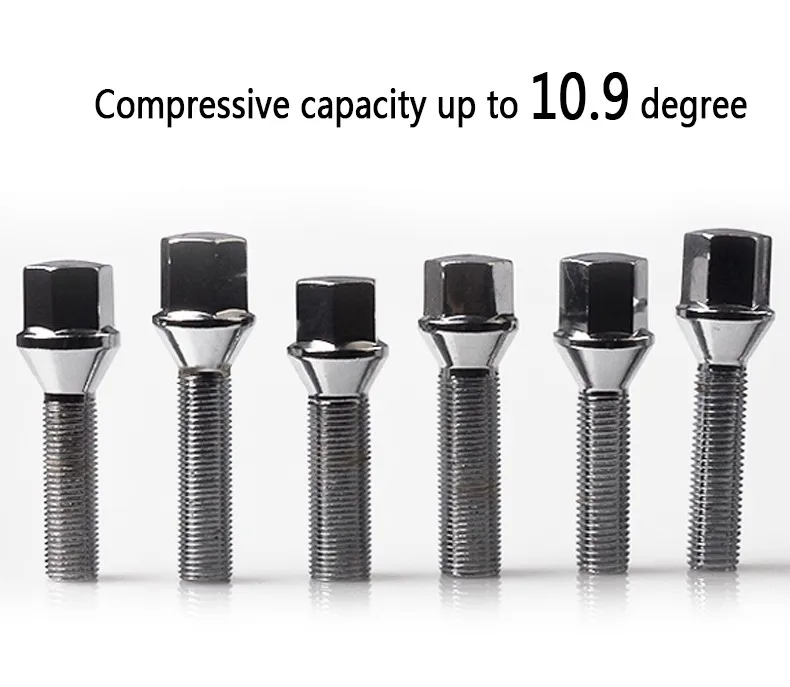 Embers Wheel Bolts Steel M12x1.5 14x1.5 14x1.25 12x1.25 of Various Lengths for BMW Volkswagen Audi Mercedes Porsche 10pcs