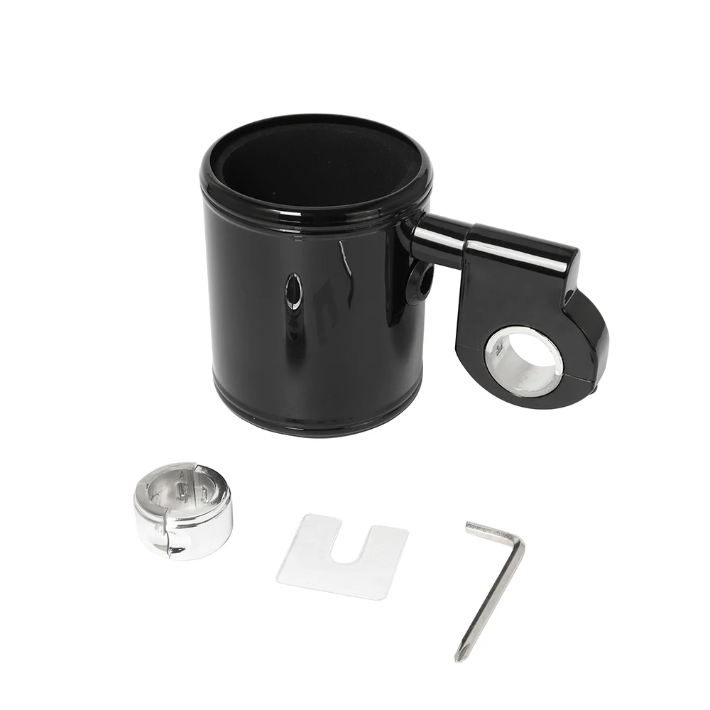 ABS Motorcycle Adjustable Cup Holder Handlebar Drink Bottle 22mm-32mm For Universal Harley Touring Road Glide Softail Sportster