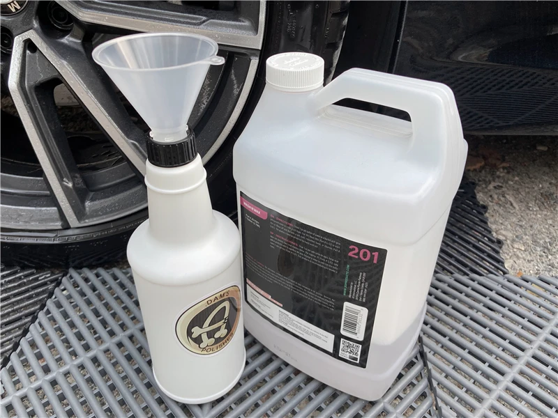 Lucullan 28MM Fill Threaded Funnel - Twist On Empty Spray Bottle Refill Liquid Oils Powders For Home Car Detailing