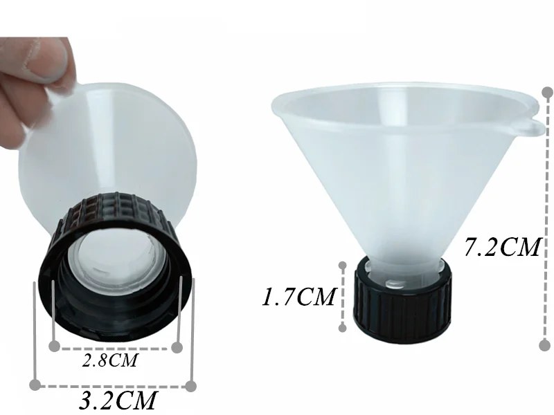 Lucullan 28MM Fill Threaded Funnel - Twist On Empty Spray Bottle Refill Liquid Oils Powders For Home Car Detailing