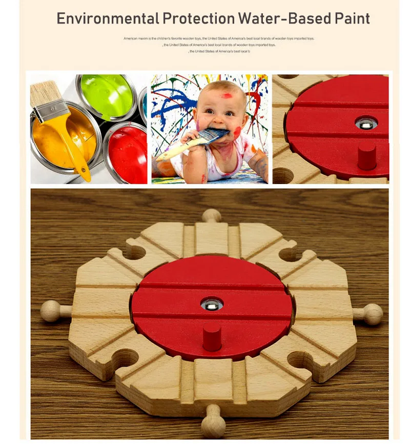 New Wooden Track Accessories Beech Wood Train Track Railway Toys Fit for Biro All Brand Tracks Educational Toys For Children
