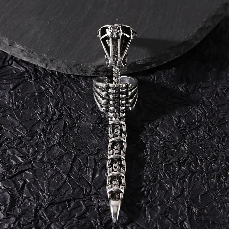 Movable Scorpion Ring Punk Jewelry Fingertip Toy Stress Relief Vintage Gothic Scroll Armor Knuckle Metal Rock Full Finger Rings