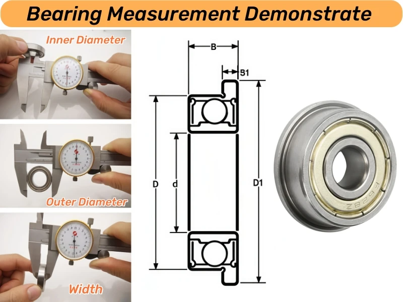 10pcs Flanged Bearings Bore 2mm 3mm 4mm 5mm 6mm 7mm 8mm 9mm 10mm F623 F693 F682 F605 MF105 MF115 F695ZZ Ball Bearing With Flange