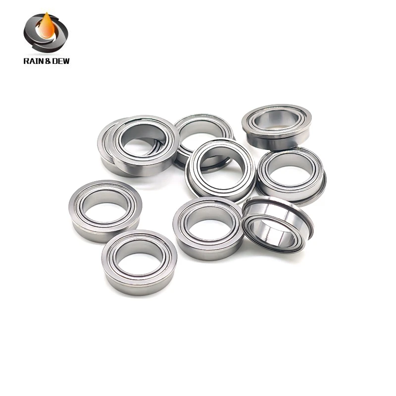 10pcs Flanged Bearings Bore 2mm 3mm 4mm 5mm 6mm 7mm 8mm 9mm 10mm F623 F693 F682 F605 MF105 MF115 F695ZZ Ball Bearing With Flange