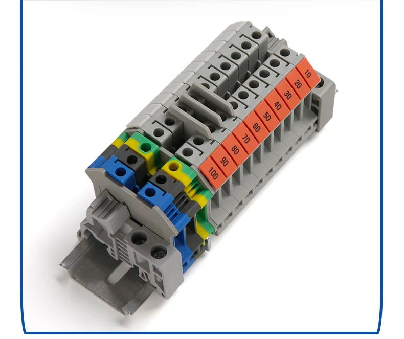 100Pcs ZB6 For UK2.5B UK5N PT4 ST4 UKK/UKKB5 DIKD1.5 Number Blank DIN Rail Terminal Block Accessories UK Zack Marker Strips ZB 6