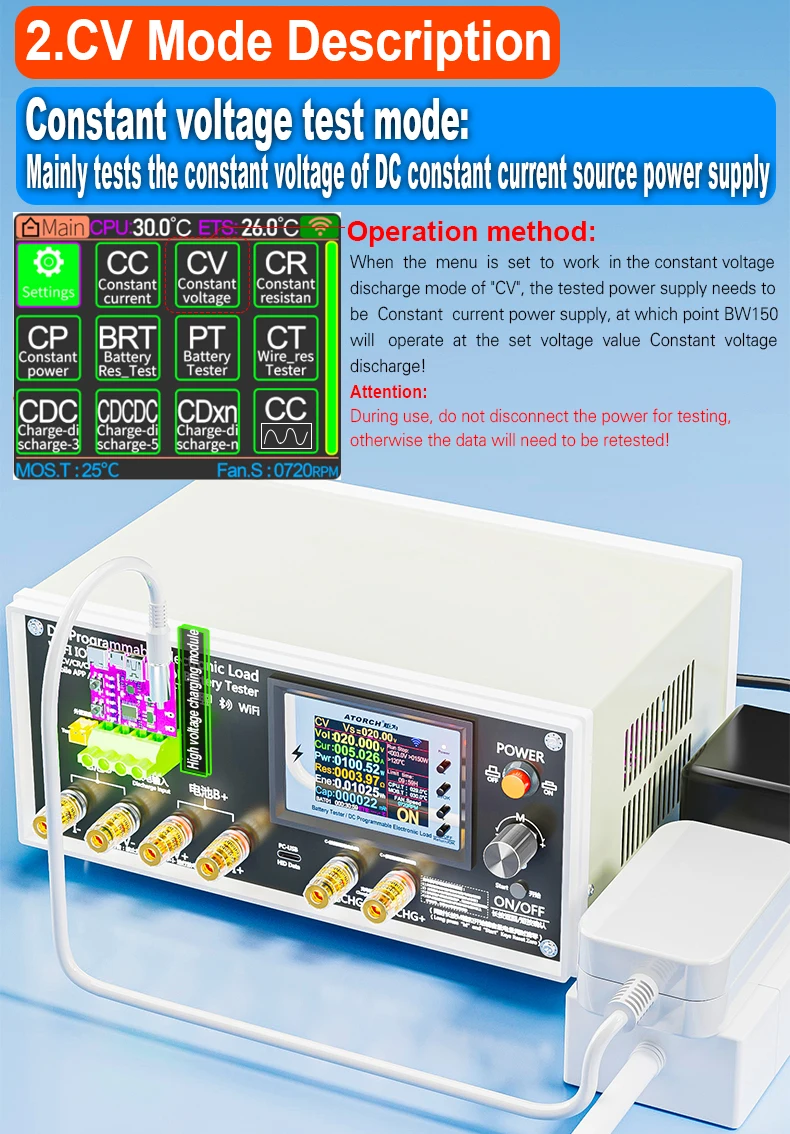 BW600-DK 200V 50A 18650 Lithium Lead-acid Battery Capacity Monitor Electronic Load Power Tester Discharge Meter Car Check Tools