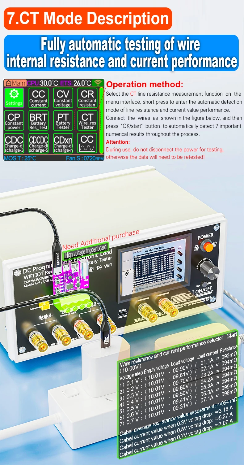 BW600-DK 200V 50A 18650 Lithium Lead-acid Battery Capacity Monitor Electronic Load Power Tester Discharge Meter Car Check Tools