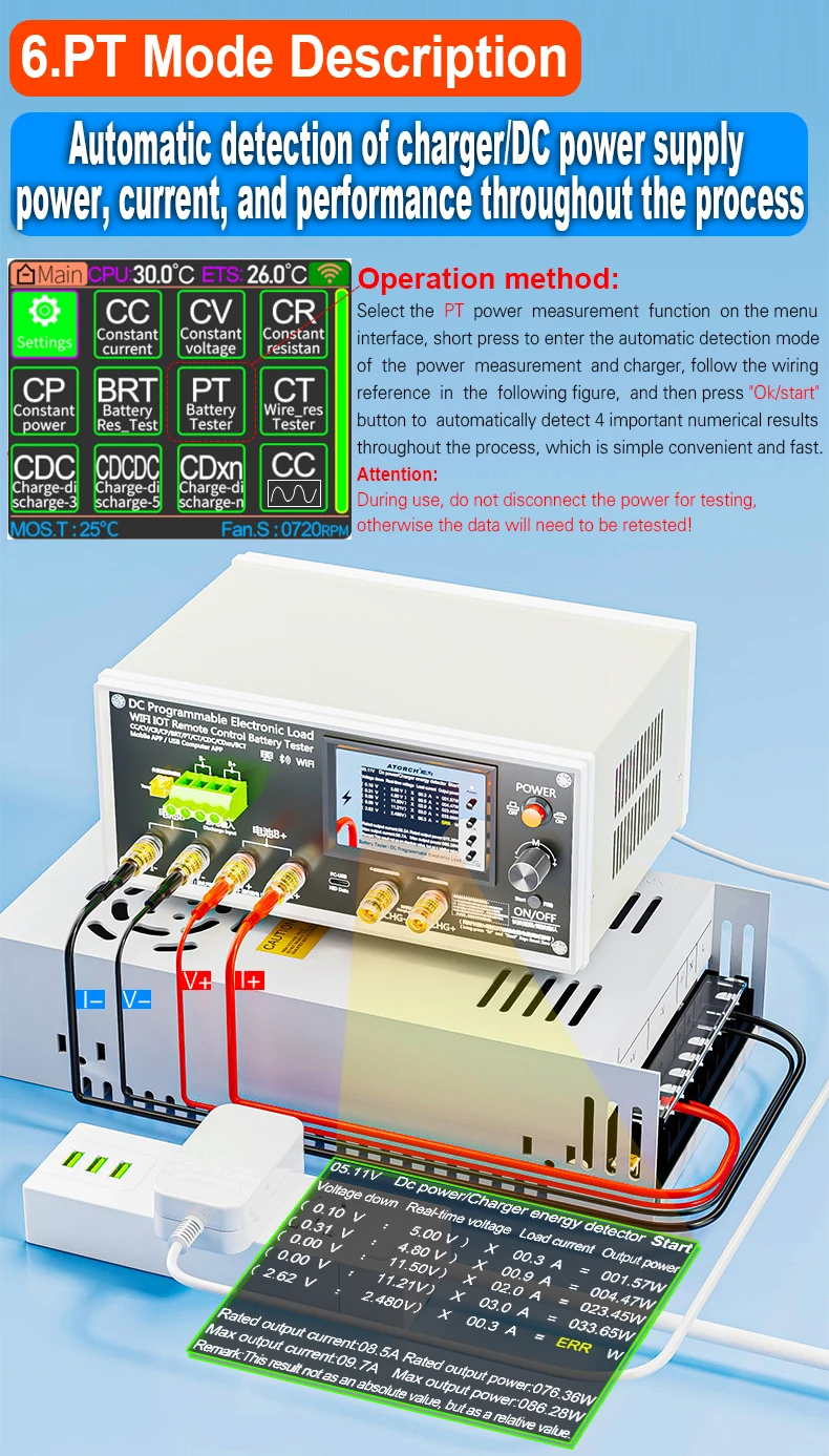 BW600-DK 200V 50A 18650 Lithium Lead-acid Battery Capacity Monitor Electronic Load Power Tester Discharge Meter Car Check Tools