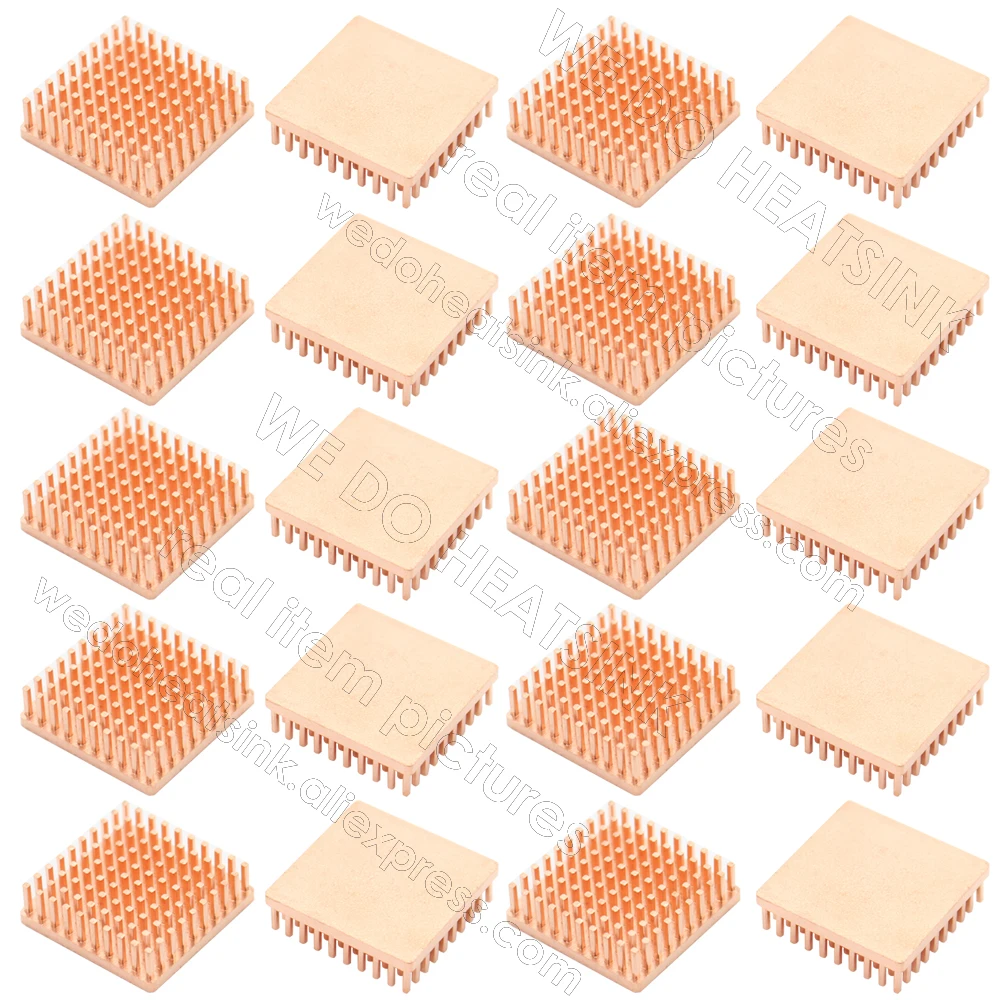 WE DO HEATSINK Useful Pure Copper Heat Sink Without or With Thermal Pad, Various Copper Shape Size Options