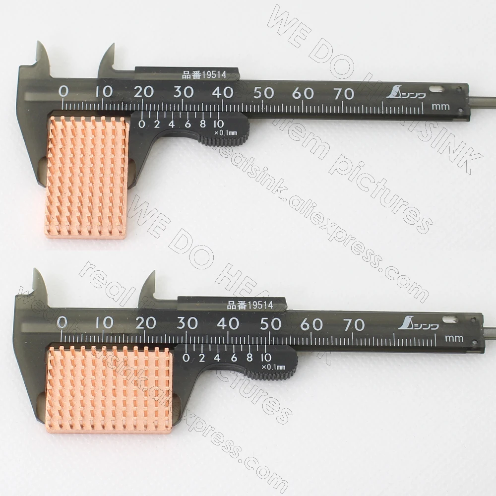 WE DO HEATSINK Useful Pure Copper Heat Sink Without or With Thermal Pad, Various Copper Shape Size Options