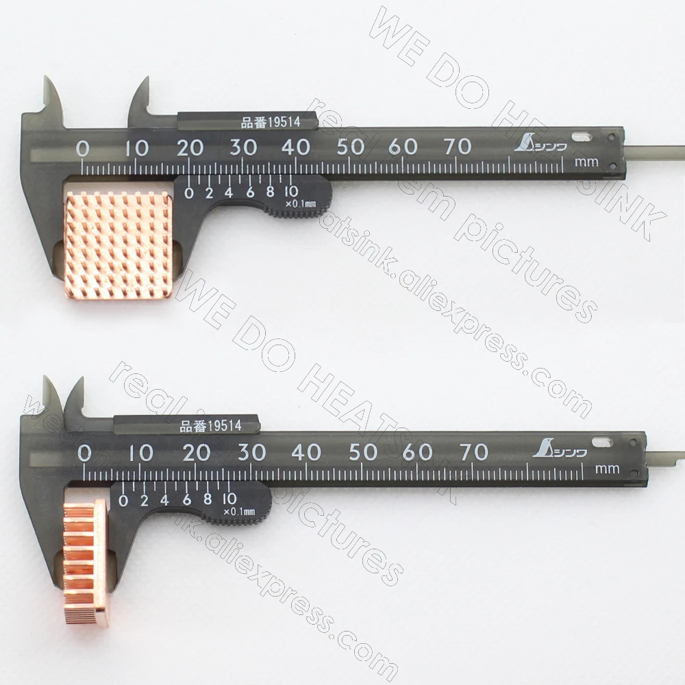 WE DO HEATSINK Useful Pure Copper Heat Sink Without or With Thermal Pad, Various Copper Shape Size Options