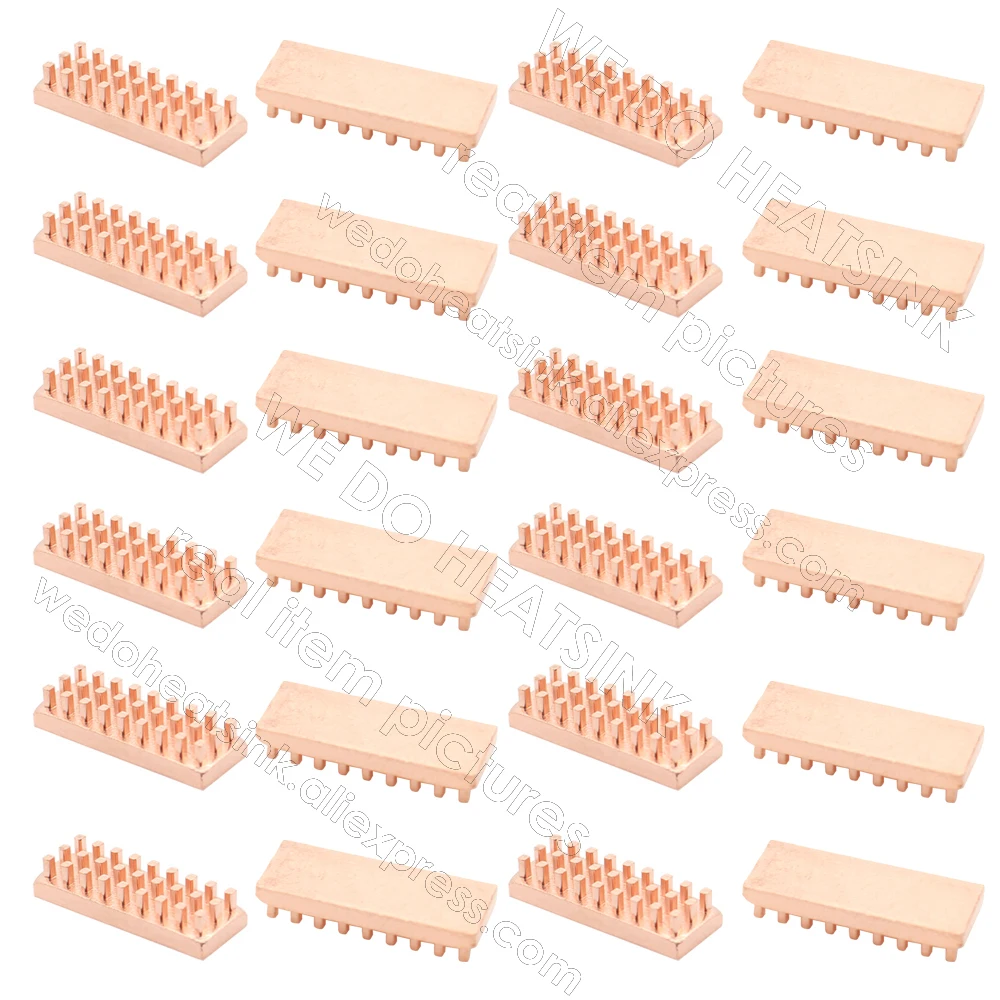 WE DO HEATSINK Useful Pure Copper Heat Sink Without or With Thermal Pad, Various Copper Shape Size Options