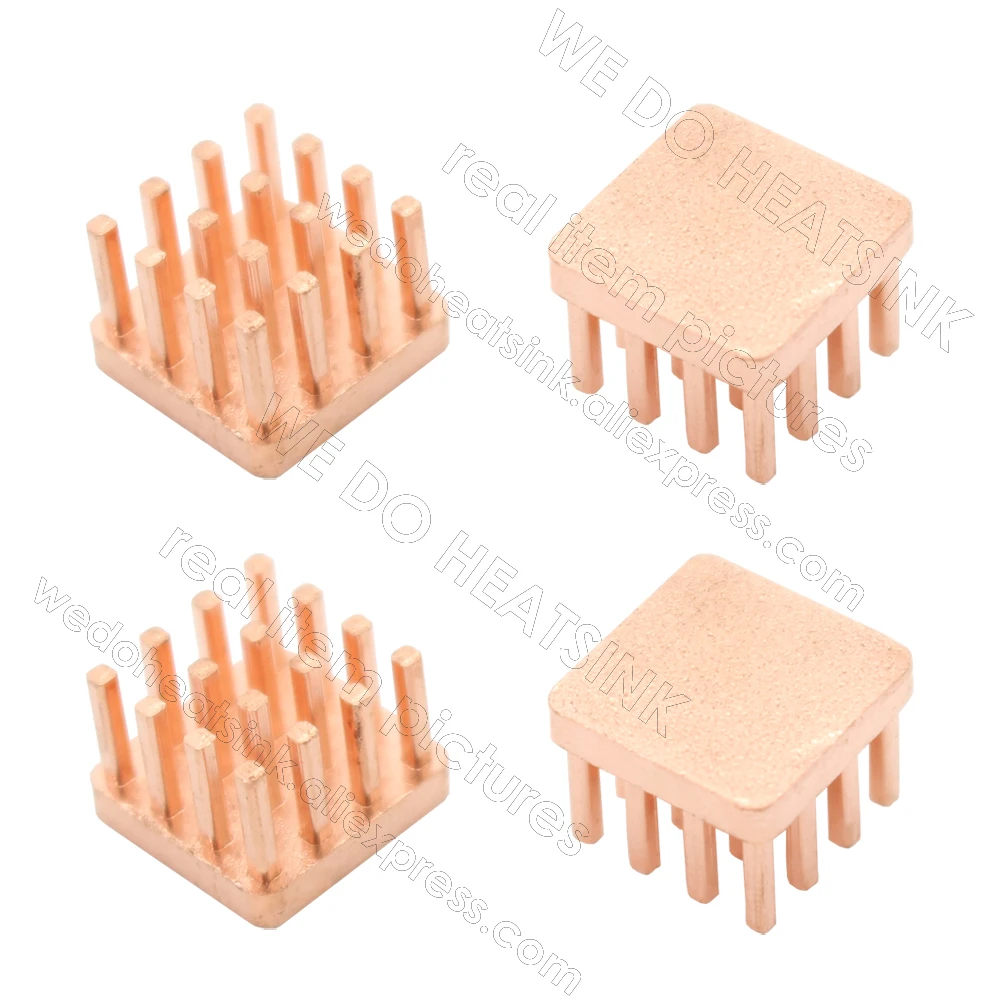 WE DO HEATSINK Useful Pure Copper Heat Sink Without or With Thermal Pad, Various Copper Shape Size Options