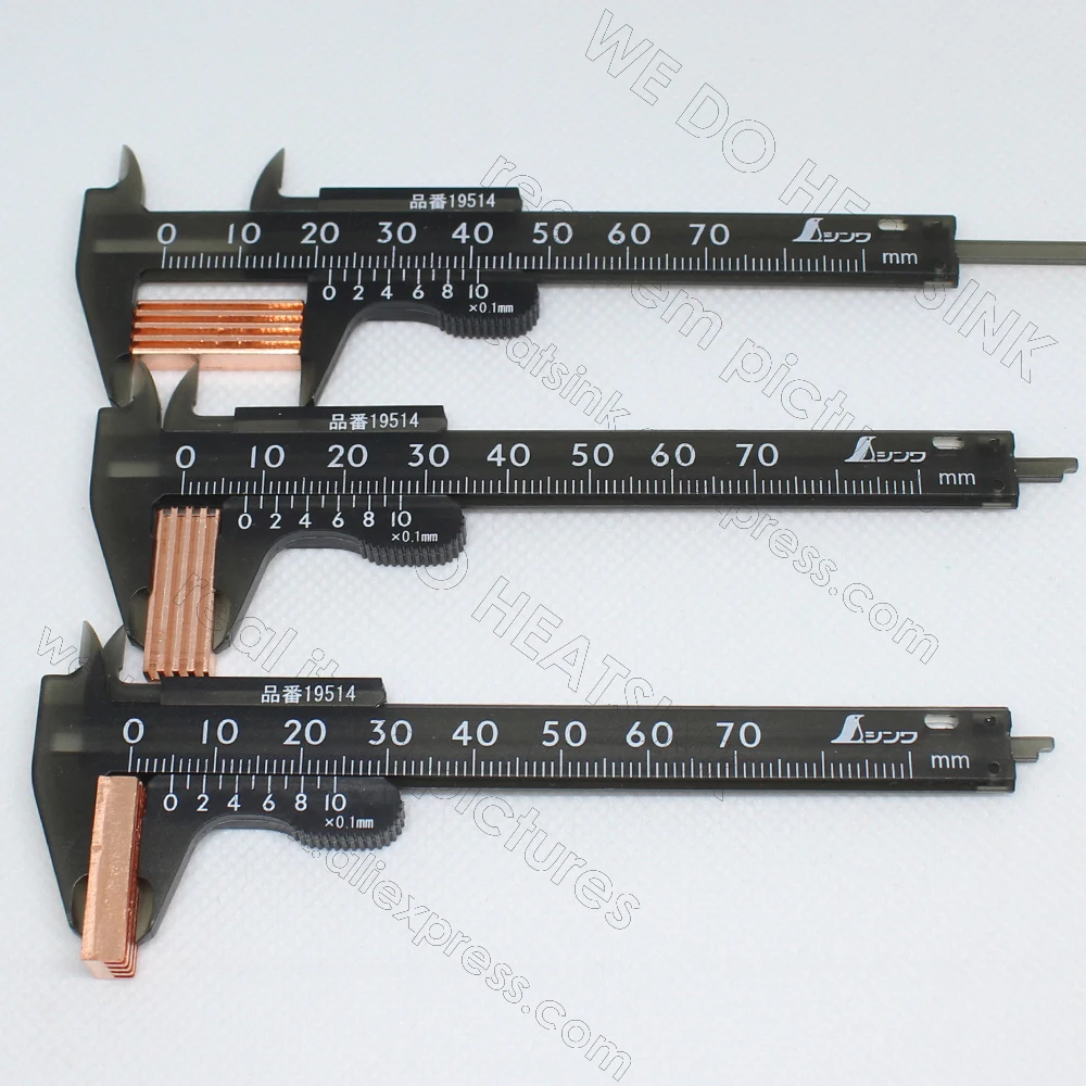 WE DO HEATSINK Useful Pure Copper Heat Sink Without or With Thermal Pad, Various Copper Shape Size Options