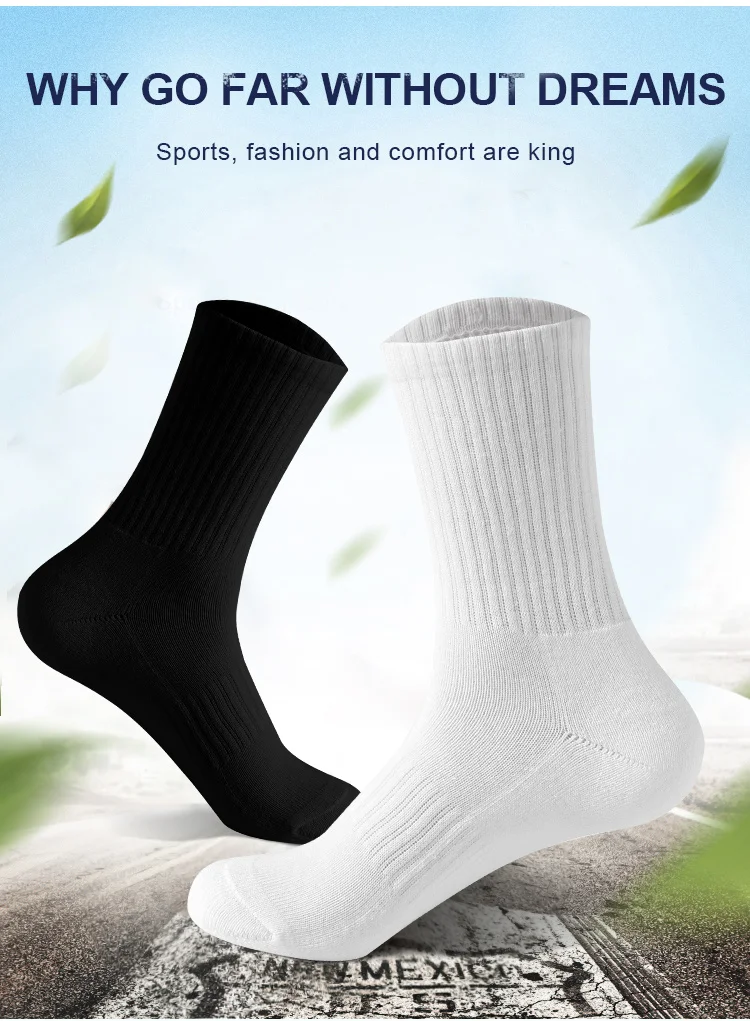Men Socks Cotton Breathable Long Business Harajuku Socks Solid Gentleman Sox Sokken Outdoor Sports  5 Pairs/Lot Socks