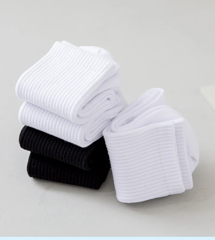Men Socks Cotton Breathable Long Business Harajuku Socks Solid Gentleman Sox Sokken Outdoor Sports  5 Pairs/Lot Socks