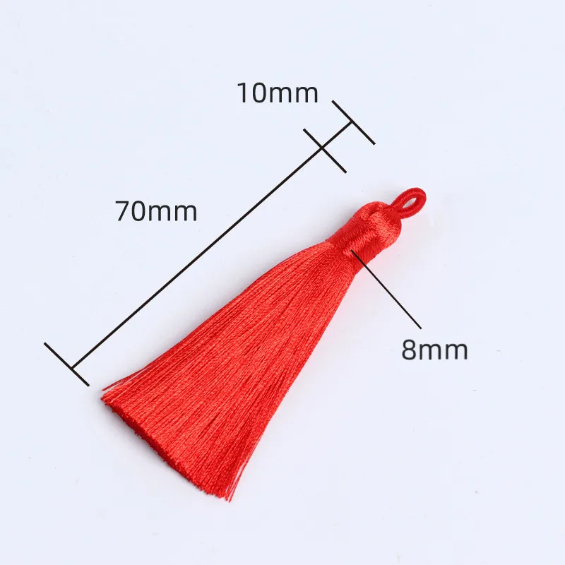 5/10/20pcs 8cm Silk Tassel Brush Earrings Charm Diy Earrings Pendant Jewelry Making Satin Fringe Handmade Decor Crafts Wholesale