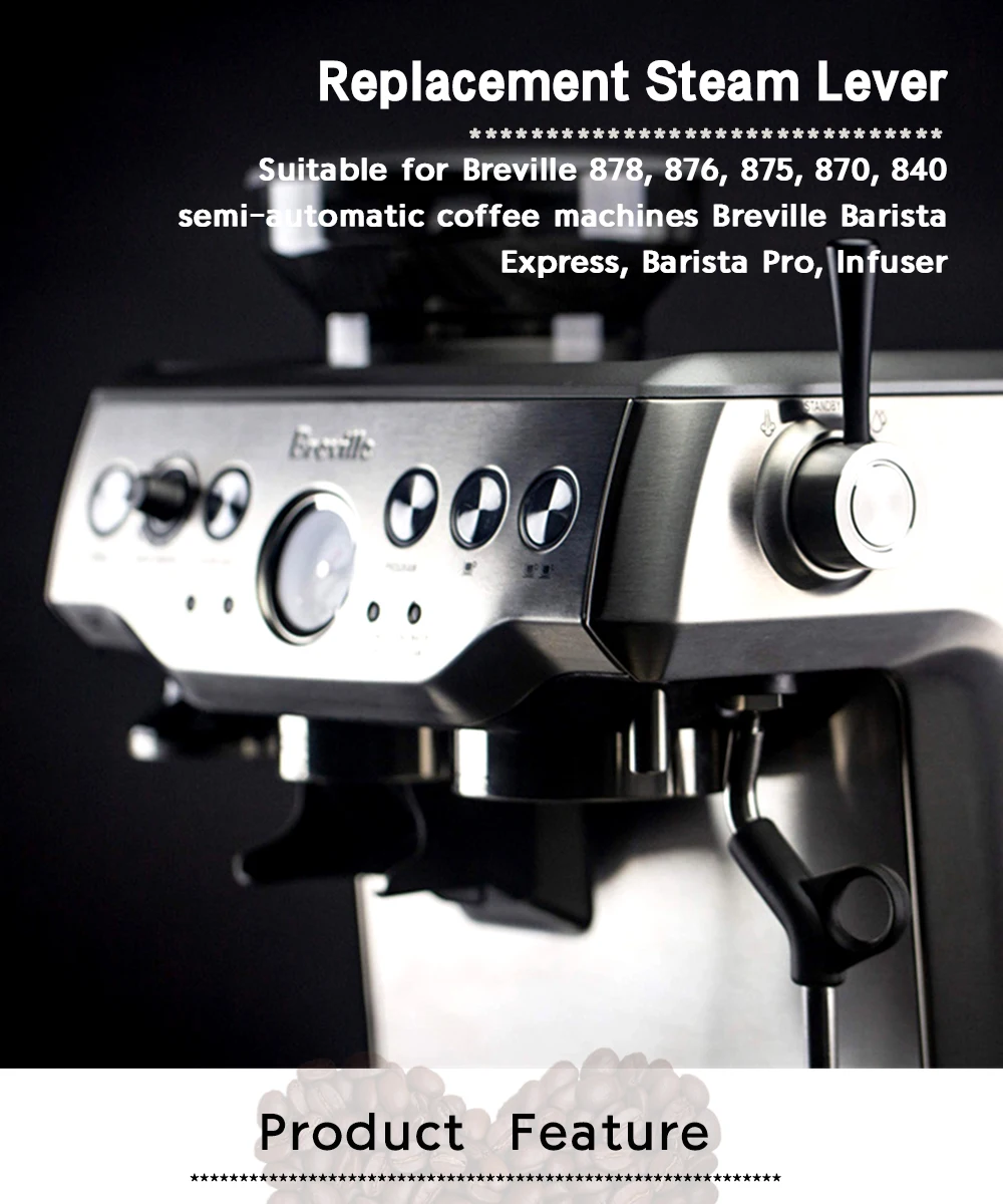 Stainless Steel Coffee Machine Lever Replacement For Breville 878 876 875 870 840 Breville Barista Express Barista Pro Infuser