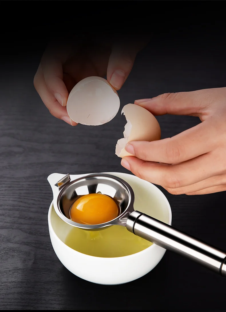 Egg White Separator Stainless Steel Tools Eggs Yolk Filter Gadgets Kitchen Accessories Separating Funnel Spoon Divider Utensils