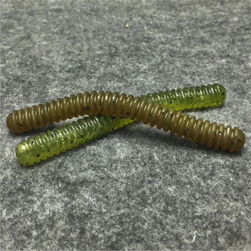 Fishing Lure Lugworm PVC Screw Thread Shape Grub 10cm Soft Bait PVC Worm Artificial Lures Lot 4 Pieces Sale