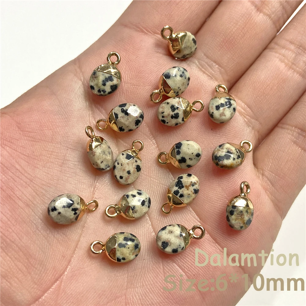 5PCS Natural Faceted Tiny Stone Pendants Charms Geometric Gems Pendant Fit Making Jewelry Necklaces Earrings DIY Accessory