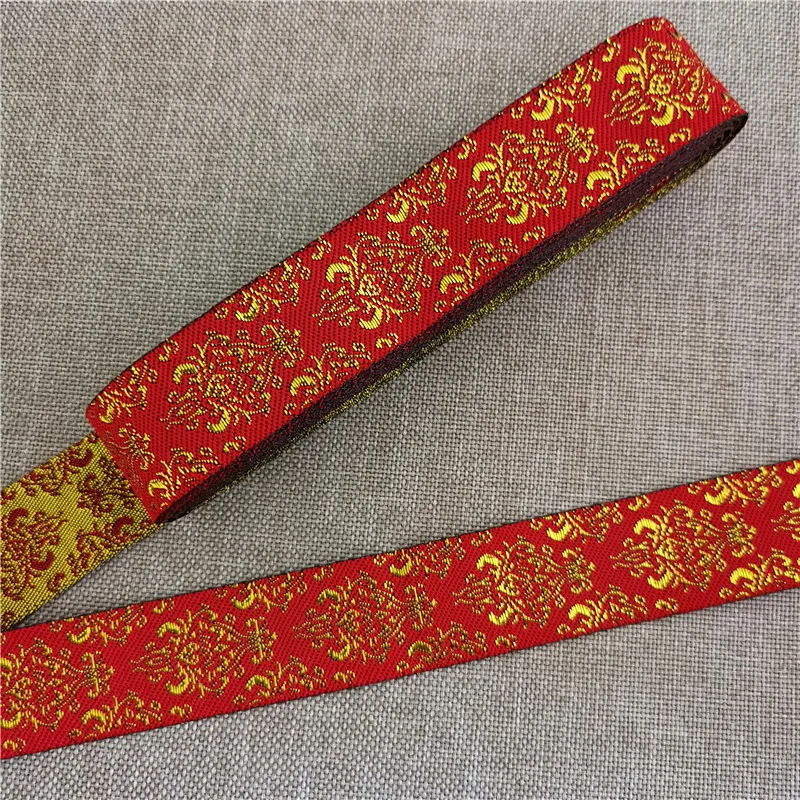 7 Meters 1 Inch 25mm Gold Color Silver Color Vintage Ethnic Embroidery Ribbon Boho Lace Trim DIY Clothes Bag Embroidered Fabric