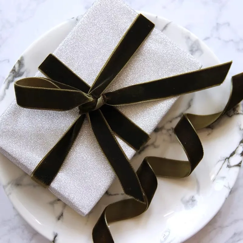 5yards 6mm/9mm/16mm/25mm Quality Soft Velvet Ribbon Single Face Wedding Party Decoration Gift Wrapping Hair Bowknot DIY