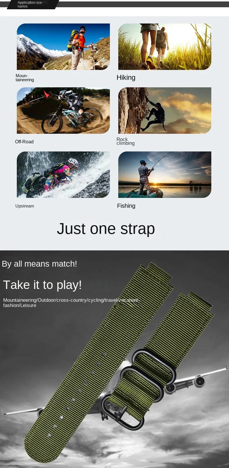 24*16mm Convex Metal ring nylon Watchband For TIMEX Tidal T2N721 T2N720 TW2T76500 TW2T76300 Sport breathable Canvas Watch Strap