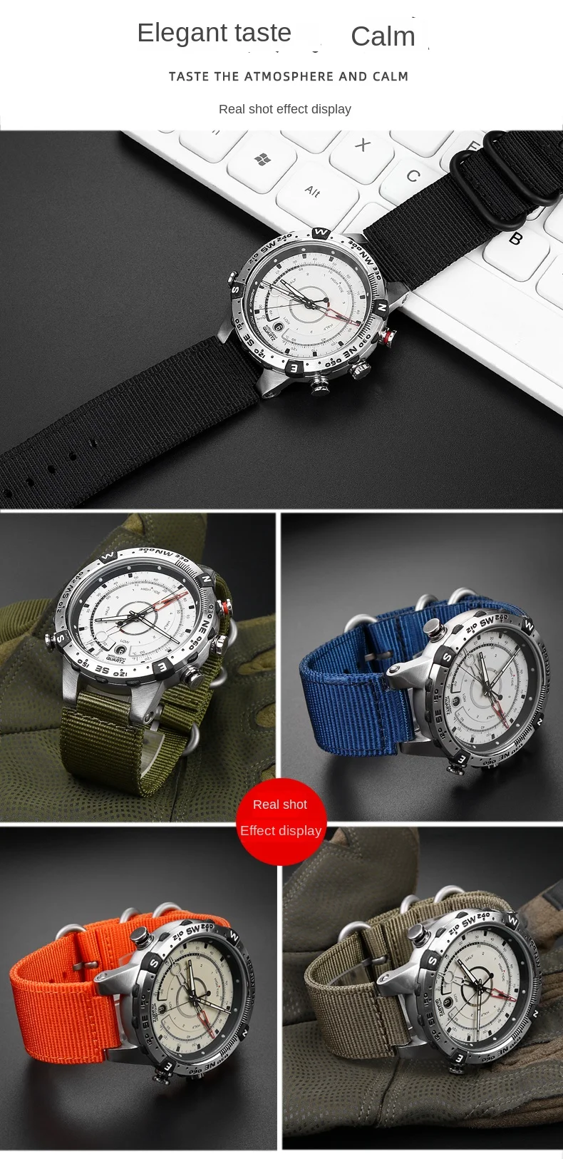 24*16mm Convex Metal ring nylon Watchband For TIMEX Tidal T2N721 T2N720 TW2T76500 TW2T76300 Sport breathable Canvas Watch Strap