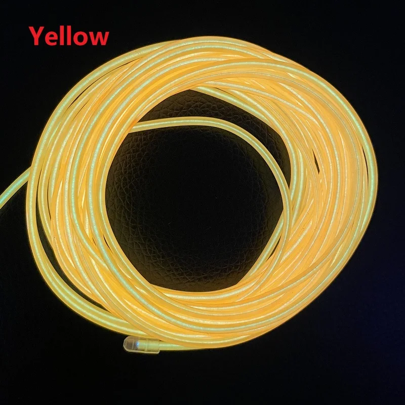 10m/5m/3m/1m 3V Battery 5V USB 12V Neon Glow EL Wire Rope with Adapter Flexible LED Strip for Car Party Dance Atmosphere Decor