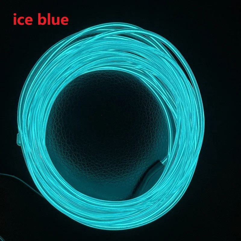 10m/5m/3m/1m 3V Battery 5V USB 12V Neon Glow EL Wire Rope with Adapter Flexible LED Strip for Car Party Dance Atmosphere Decor