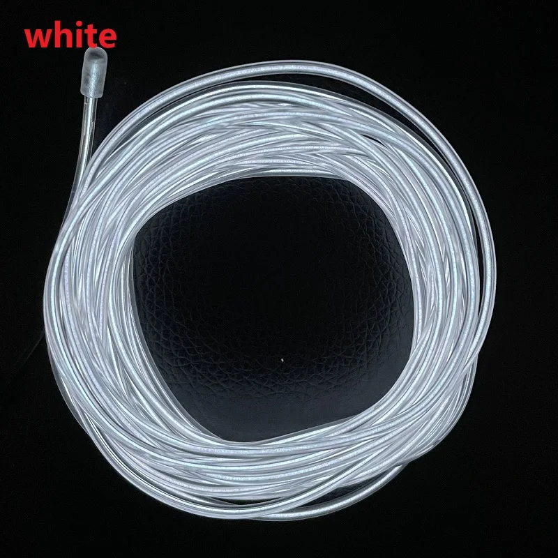 10m/5m/3m/1m 3V Battery 5V USB 12V Neon Glow EL Wire Rope with Adapter Flexible LED Strip for Car Party Dance Atmosphere Decor