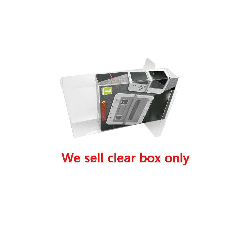 Transparent PET cover box for NEW 3DS XL Pal EU version colorful box storage display box
