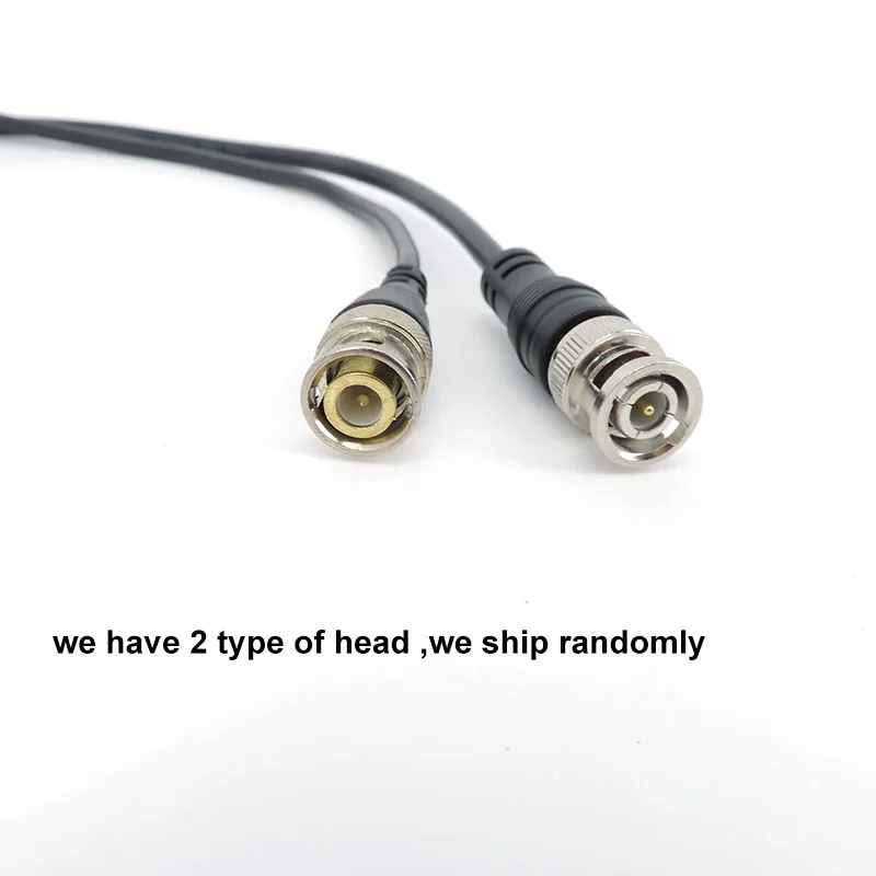 BNC Male to Male Female Adapter Dual Head Cable Video Connector Extension Pigtail Wire For CCTV Camera Accessories 0.5m-3meters