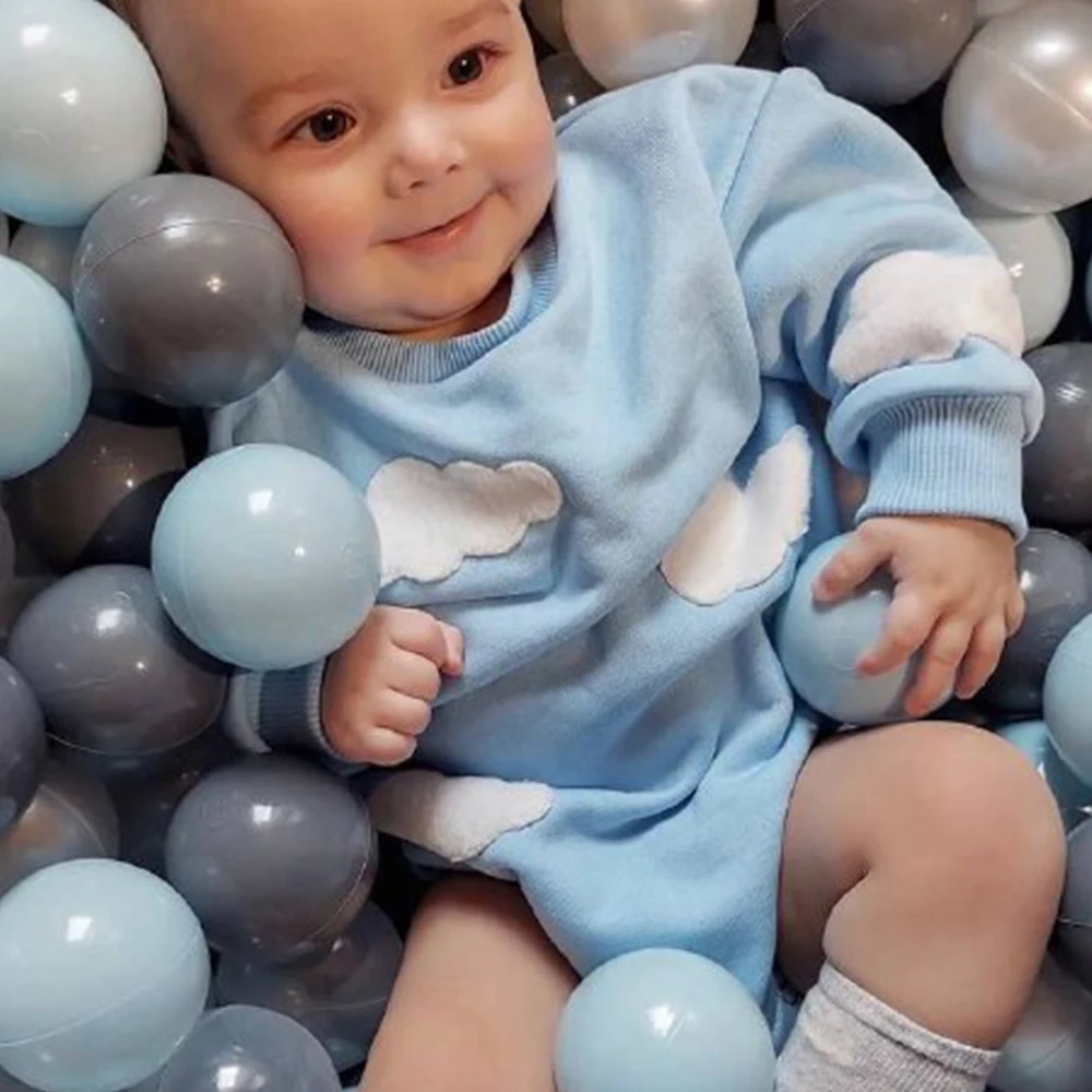 2024 Spring Baby Clothes Cloud Sweatshirt Romper Baby Girl Boys Long Sleeve Bodysuit Clothes Newborn 0 To 12 Months 24M Jumpsuit