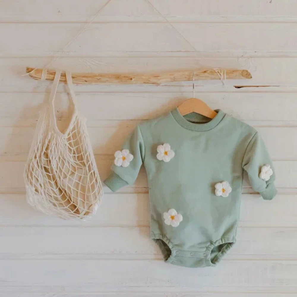 2024 Spring Baby Clothes Cloud Sweatshirt Romper Baby Girl Boys Long Sleeve Bodysuit Clothes Newborn 0 To 12 Months 24M Jumpsuit