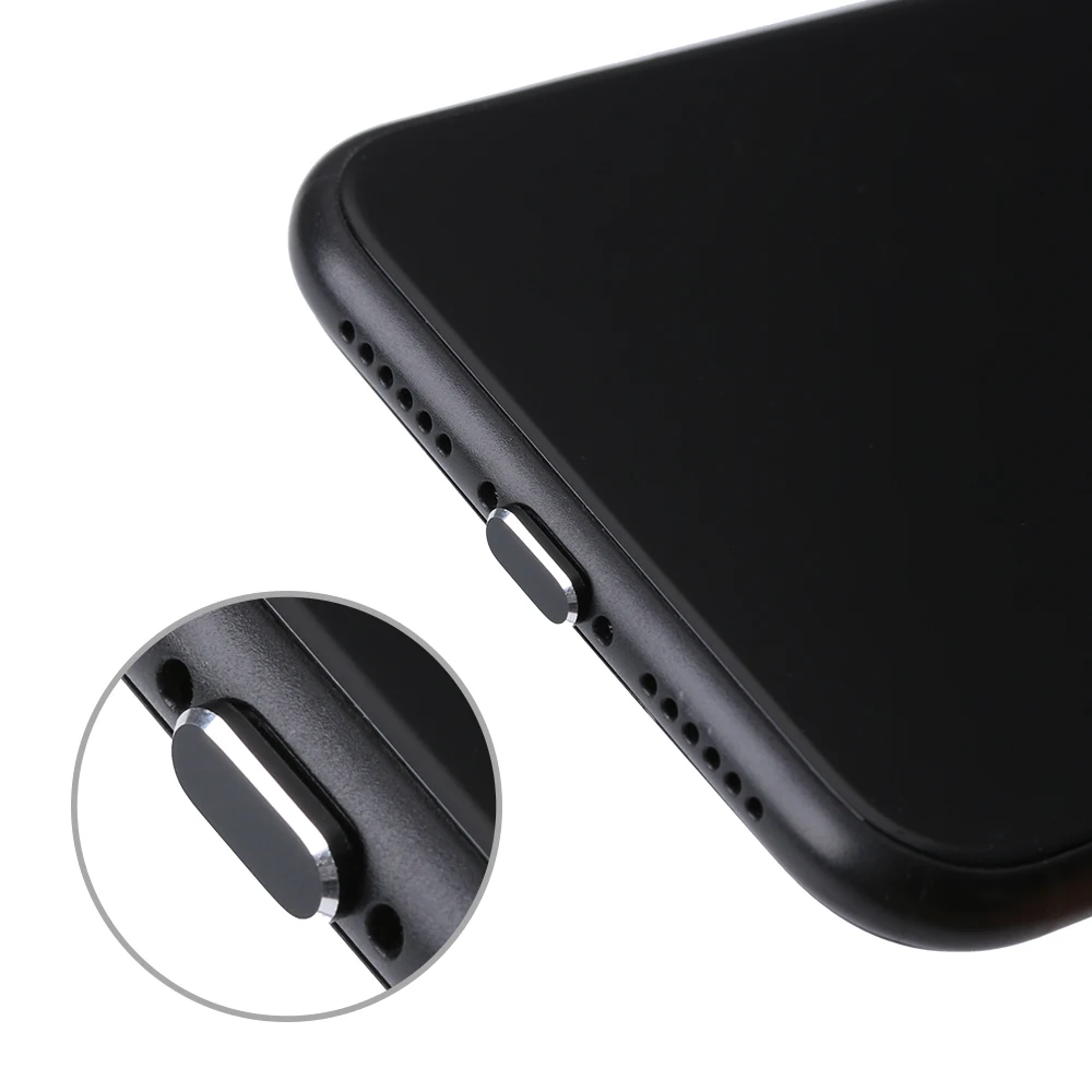 Universal Anti Dust Plug for iPhone 13 12 11 X XR Max 8 7 Metal Charger Port for iOS Dustproof Charging Interface Cap Gold Black