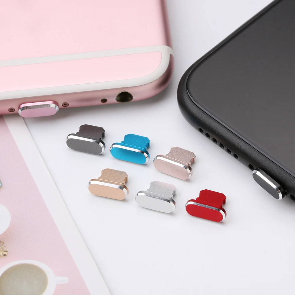 Universal Anti Dust Plug for iPhone 13 12 11 X XR Max 8 7 Metal Charger Port for iOS Dustproof Charging Interface Cap Gold Black