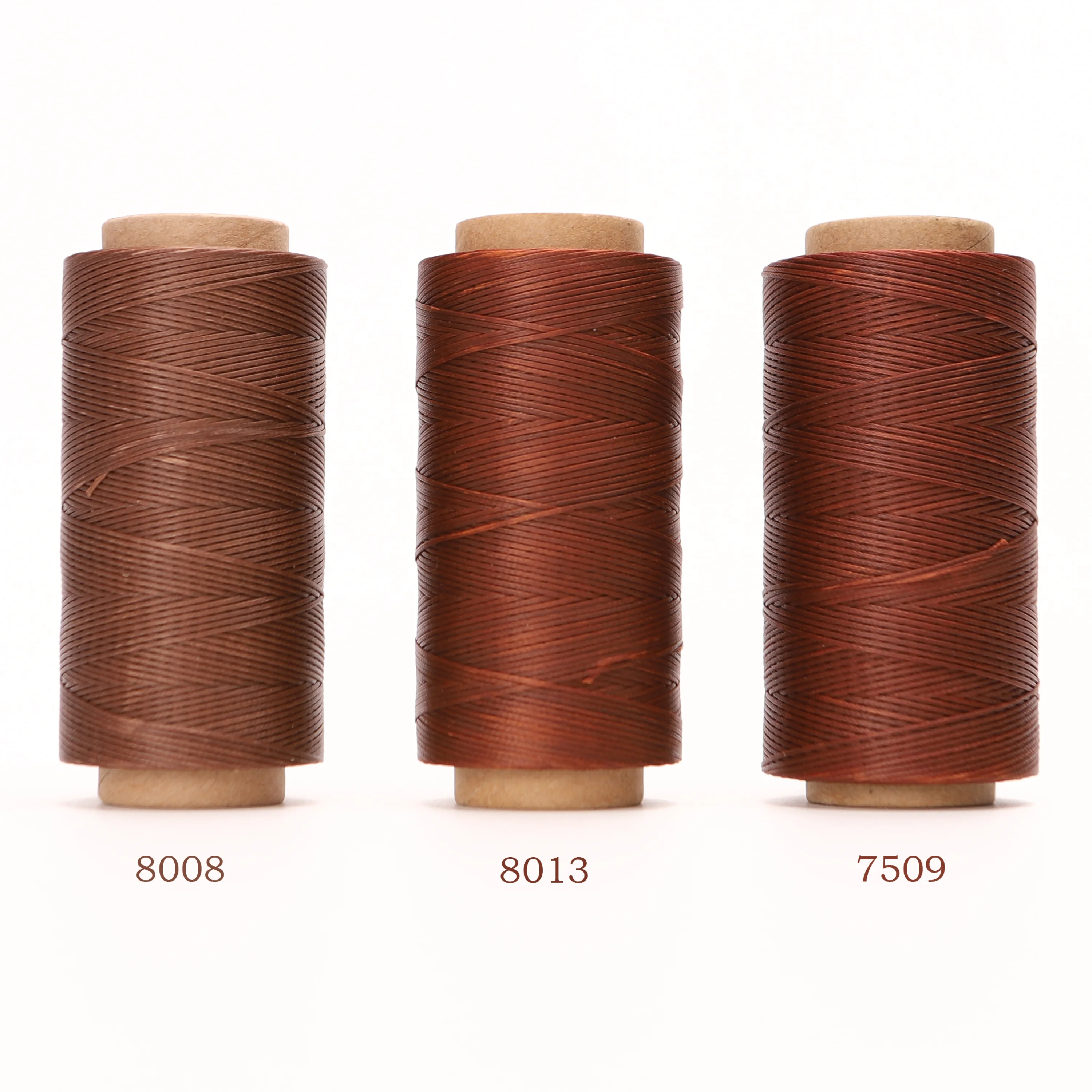 150D 0.8mm Thickness 260 Meters Long Flat Braided Polyester Waxed Thread DIY Craft String Leather Sewing 33 Colors Availbale