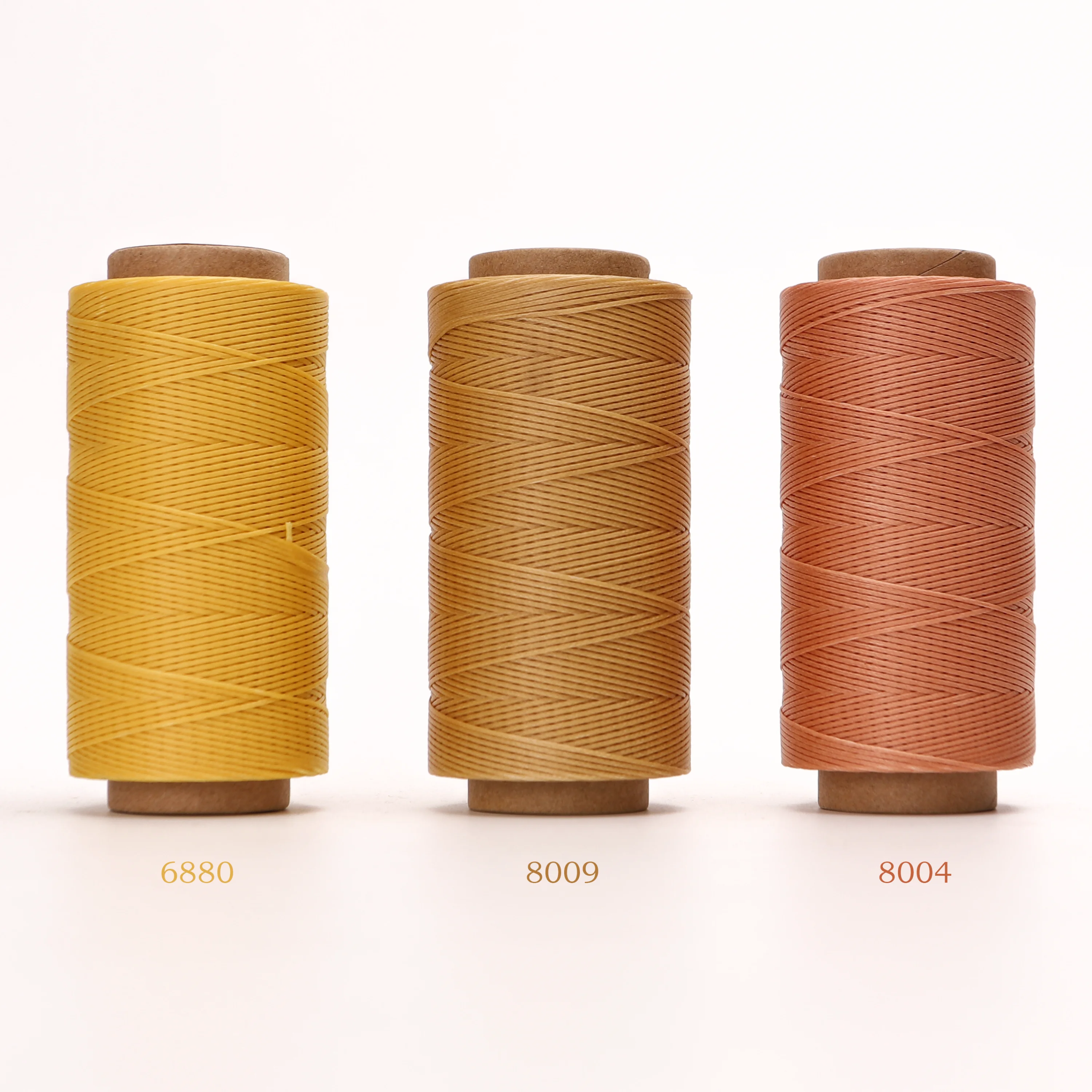 150D 0.8mm Thickness 260 Meters Long Flat Braided Polyester Waxed Thread DIY Craft String Leather Sewing 33 Colors Availbale