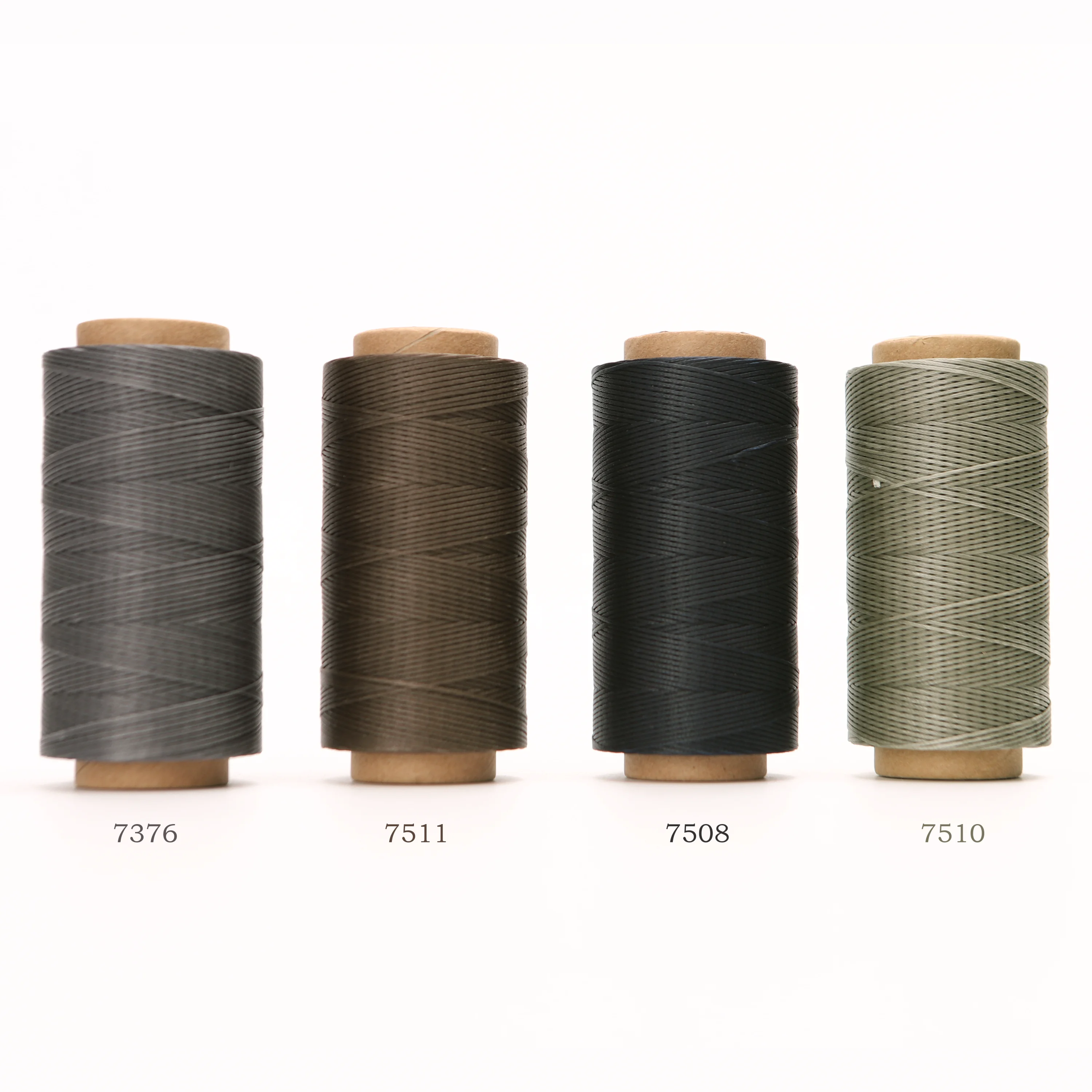 150D 0.8mm Thickness 260 Meters Long Flat Braided Polyester Waxed Thread DIY Craft String Leather Sewing 33 Colors Availbale