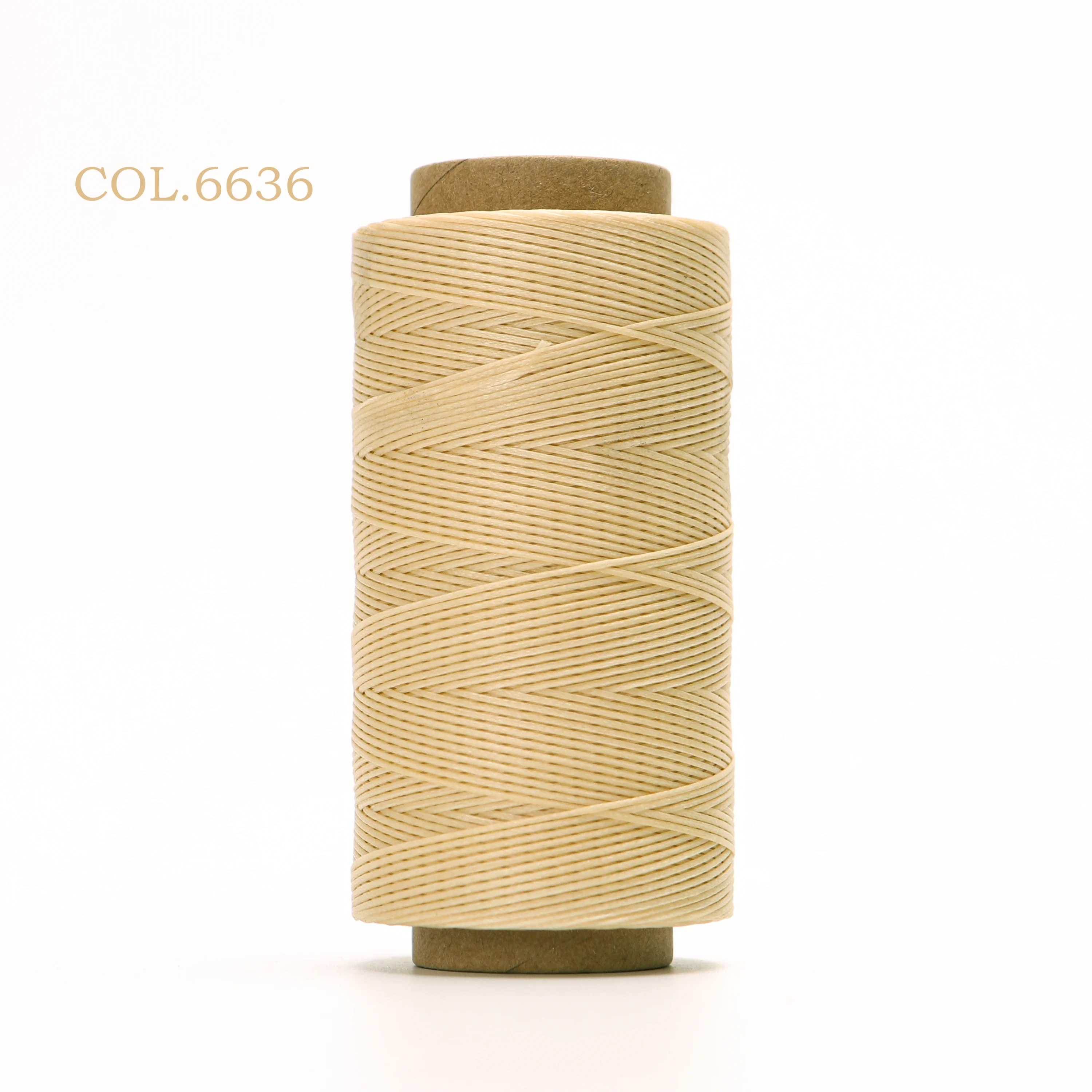 150D 0.8mm Thickness 260 Meters Long Flat Braided Polyester Waxed Thread DIY Craft String Leather Sewing 33 Colors Availbale