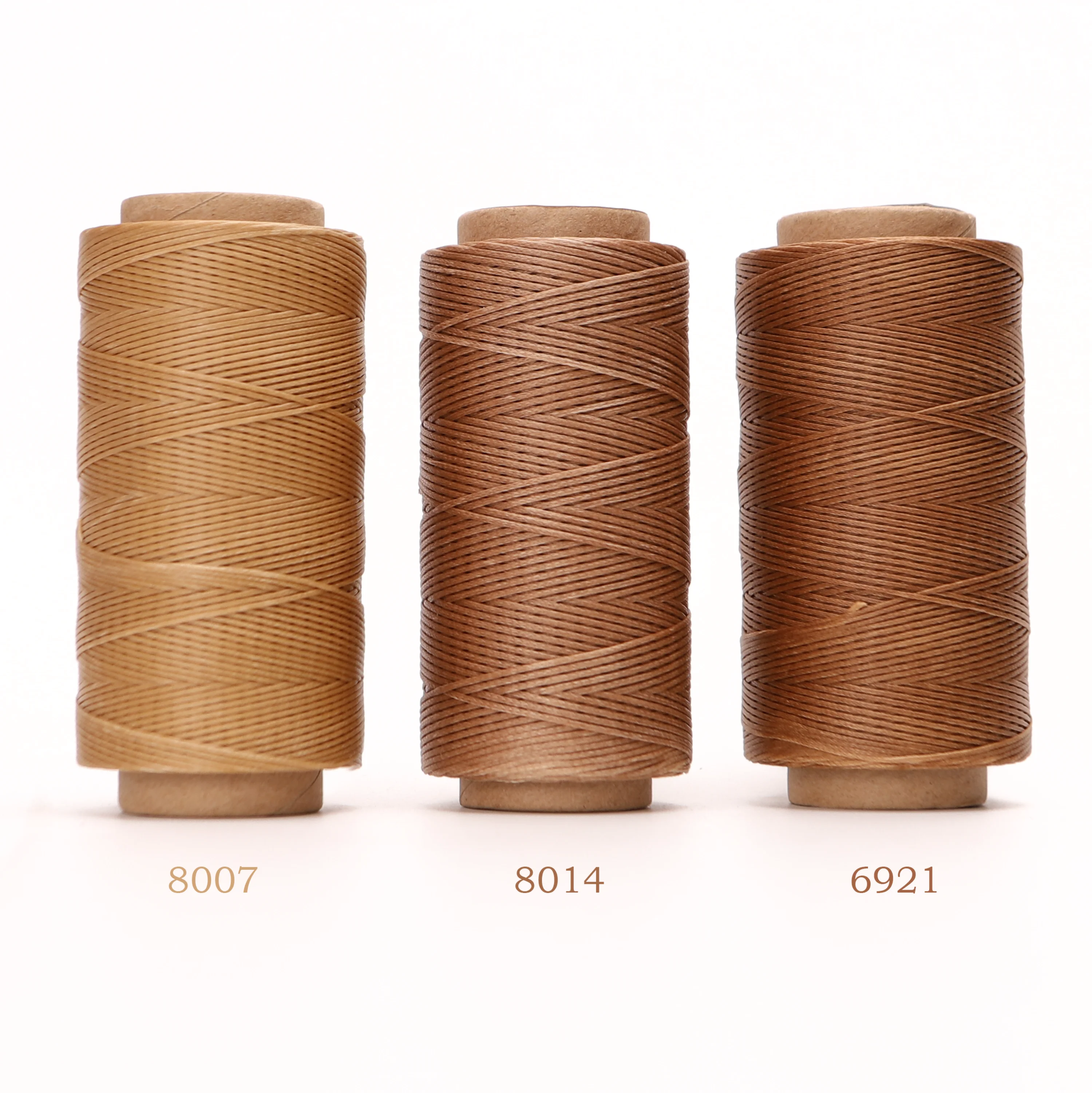 150D 0.8mm Thickness 260 Meters Long Flat Braided Polyester Waxed Thread DIY Craft String Leather Sewing 33 Colors Availbale