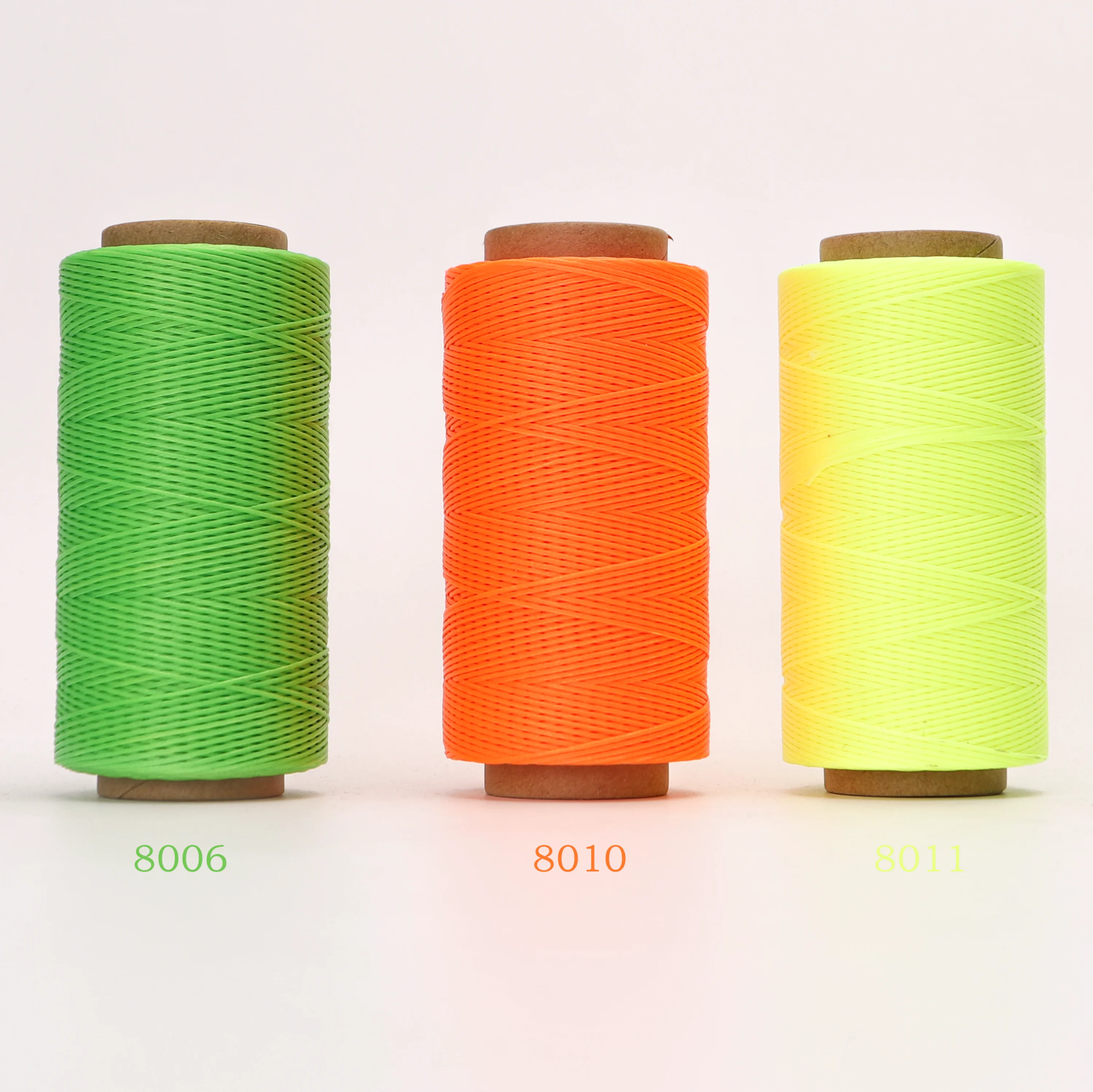150D 0.8mm Thickness 260 Meters Long Flat Braided Polyester Waxed Thread DIY Craft String Leather Sewing 33 Colors Availbale