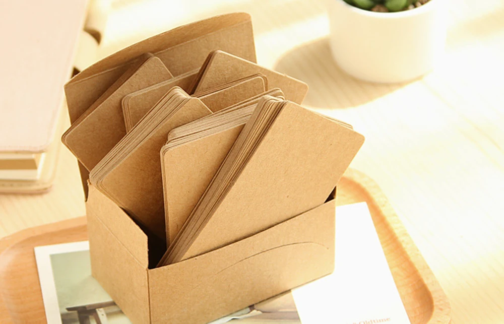 100Pcs 5.3*9cm Blank Card For Business Cards For Message And Book Name Blank Cards For Business Card Message Cards 300gsm